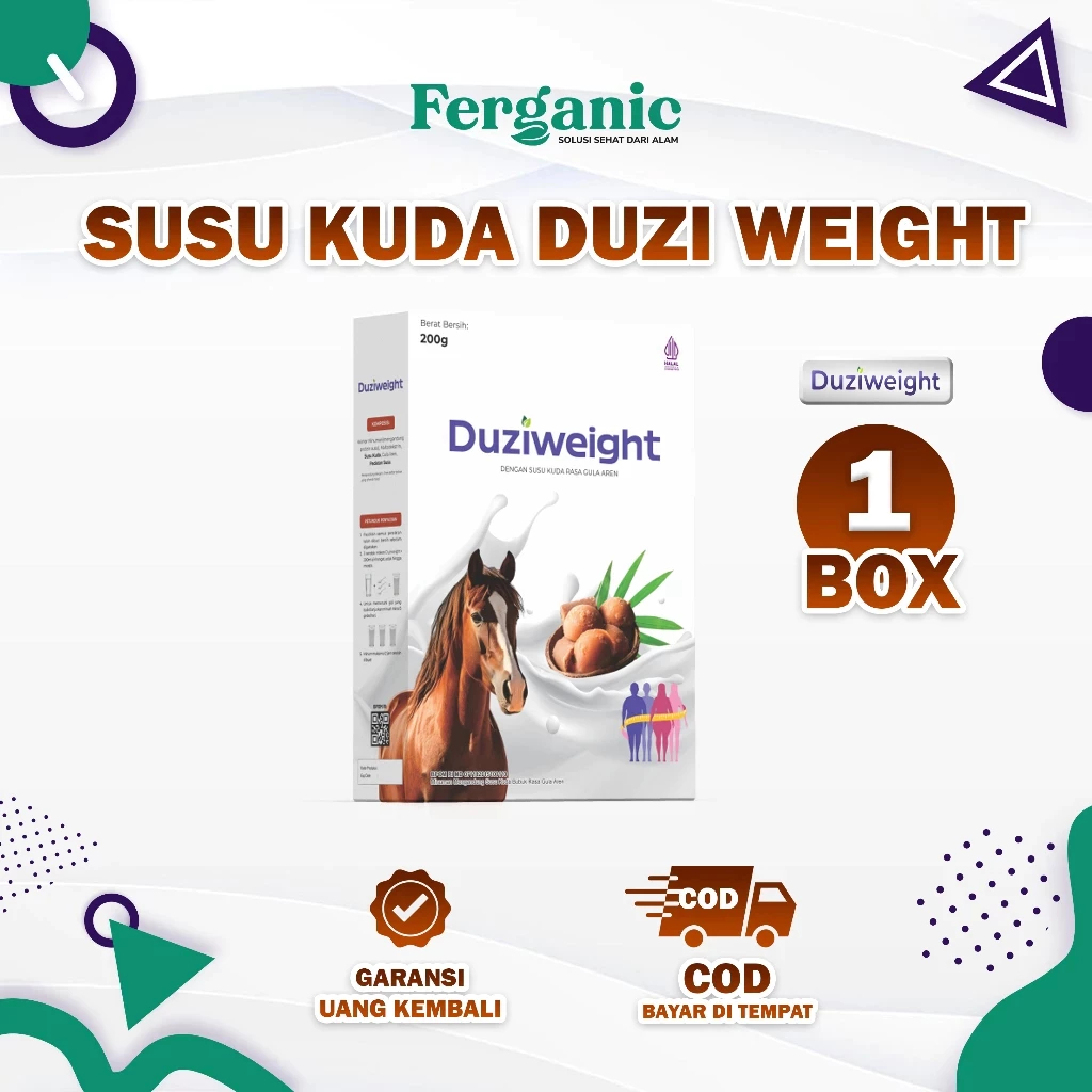 

Duzi Weight - Susu Kuda Penambah Berat Badan 200gr Nutrisi Tubuh Alami