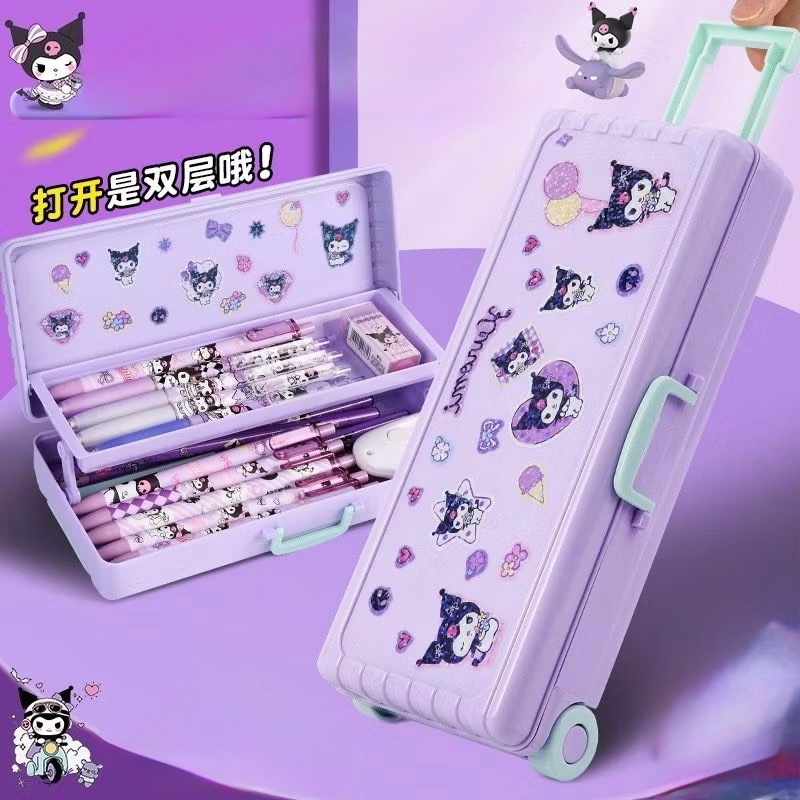 

Kotak Pensil Kuromi Troli Lucu Kotak Alat Tulis Dua Lapis Kuromi Koper Kreativitas Kapasitas Besar Pemodelan Hadiah Alat Tulis