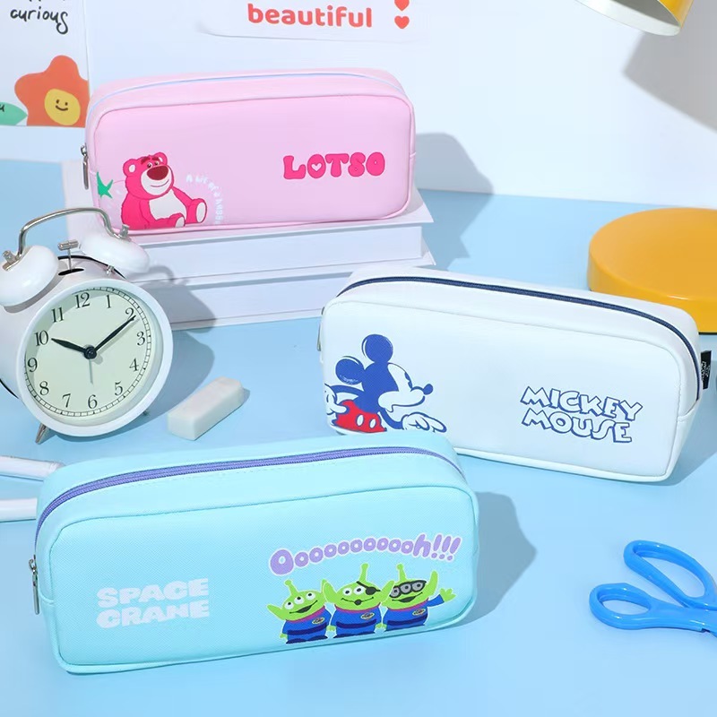 

Disney Children's Pen Bag Large Capacity Cartoon Printed Elementary School Stationery Bag Storage Bag