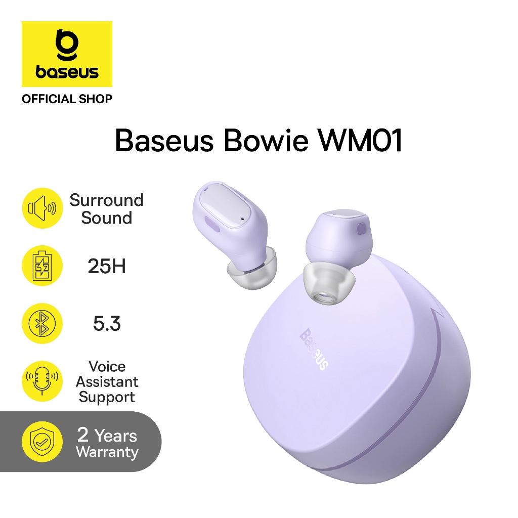 Baseus Bowie WM01 Upgrade Edition True Wireless Earphones TWS Mini Earbuds Earphone Bluetooth