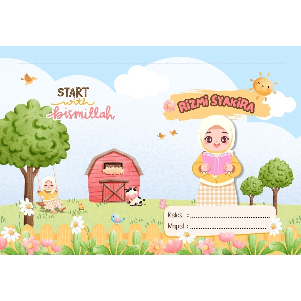 

Sampul Buku Tulis Anak | Custom Nama