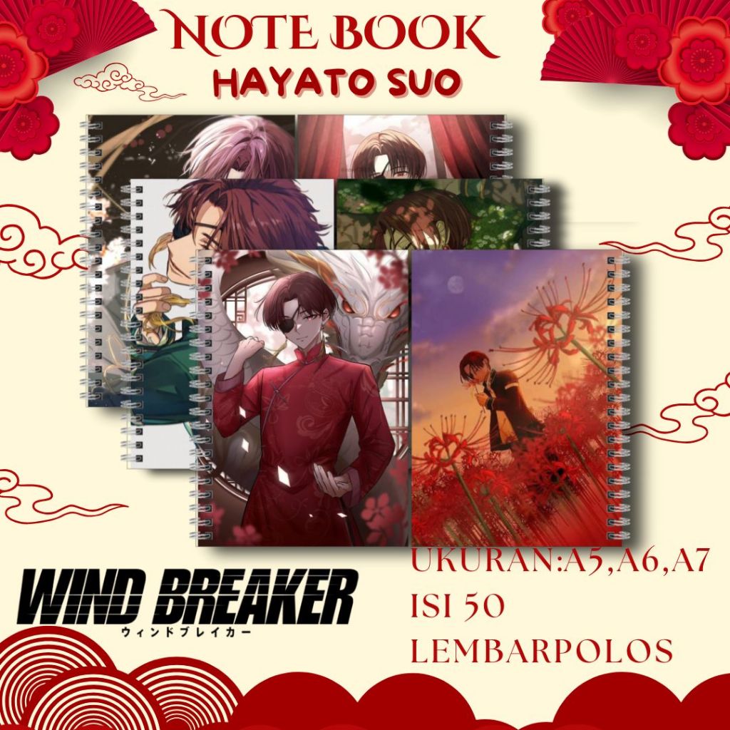

NOTE BOOK HAYATO SUO WIND BREAKER / BUKU CACATAN WIND BREAKER/ HAYATO SUO
