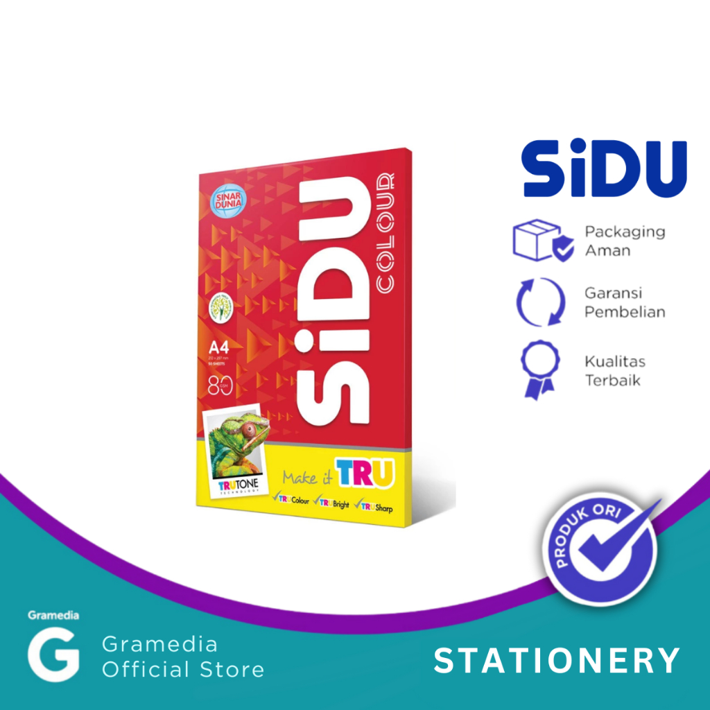 

Gramedia Pettarani - KERTAS HVS WARNA SIDU A4 80GSM DEEP LEMON