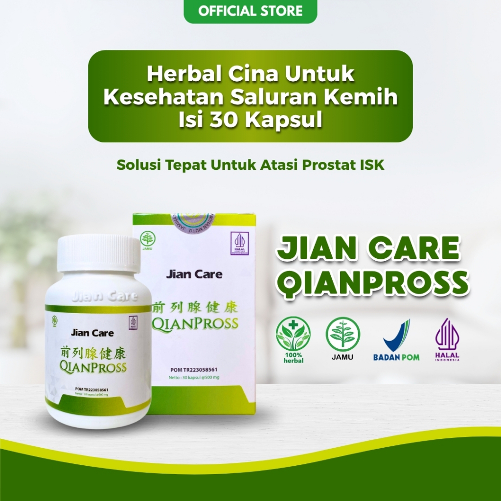Jian Care Qianpross - Obat Herbal Cina Untuk Kesehatan Saluran Kemih Isi 30 Kapsul
