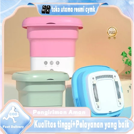CYMK Ember Mesin Cuci Mini Otomatis Dengan Pengering Kapasitas 2.5Kg / Mesin Cuci Portable
