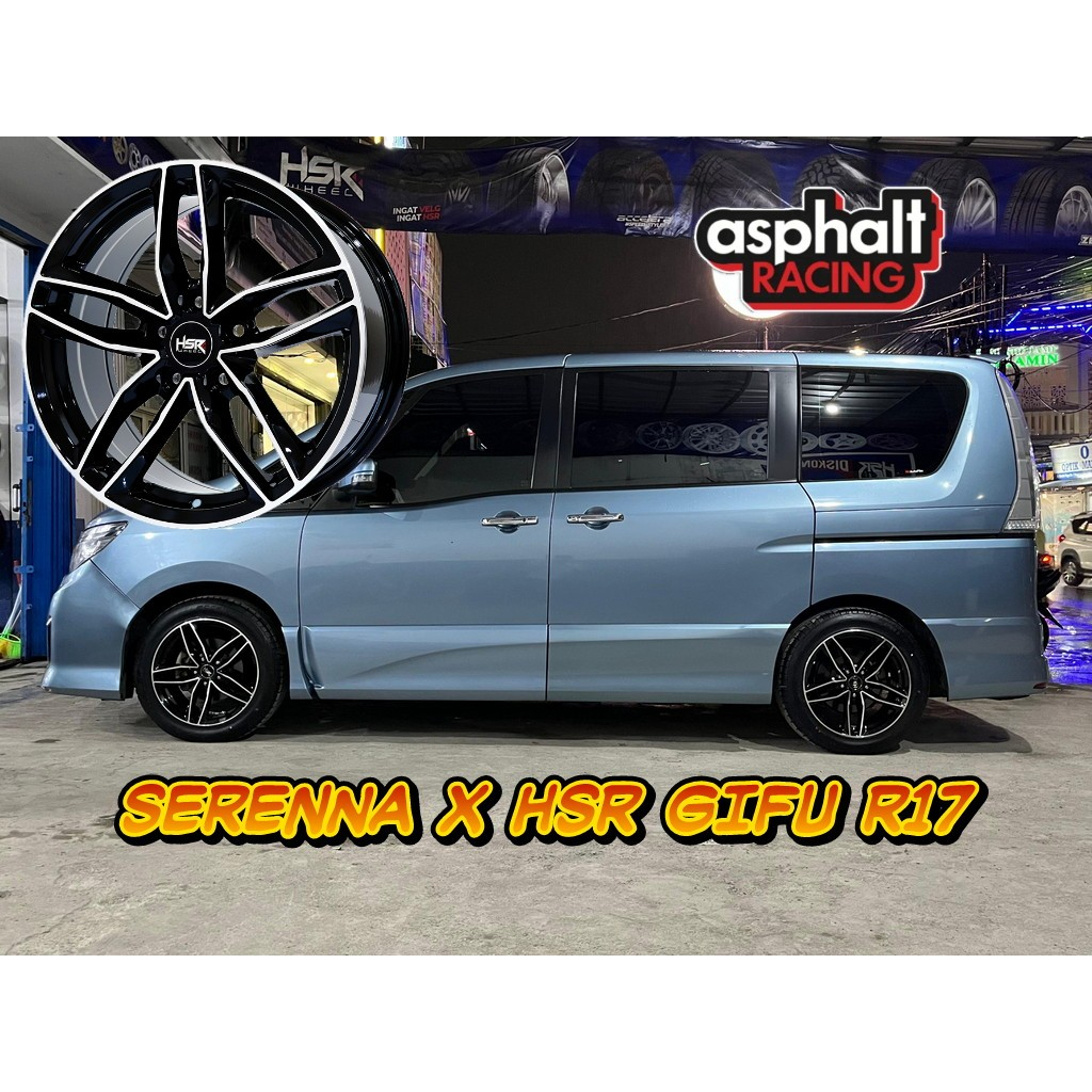 Velg Mobil Ring 17 Untuk Serena Hsr Gifu R17 Pcd 5x112 Lebar 7,5