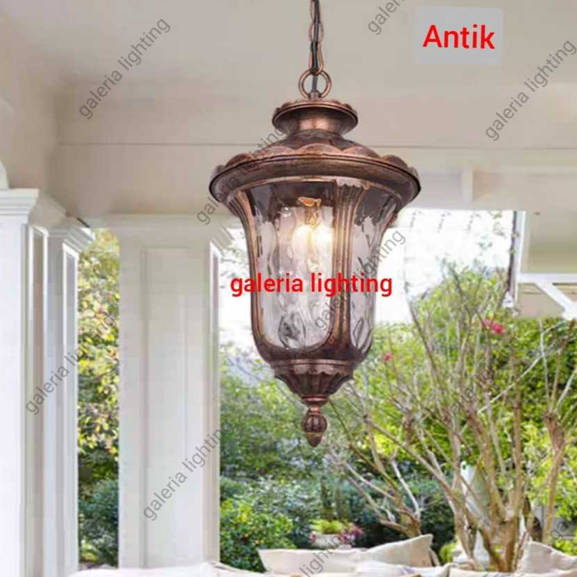 Lampu gantung amerikan klasik outdoor waterproof dekorasi teras/balkon/villa tipe 81149