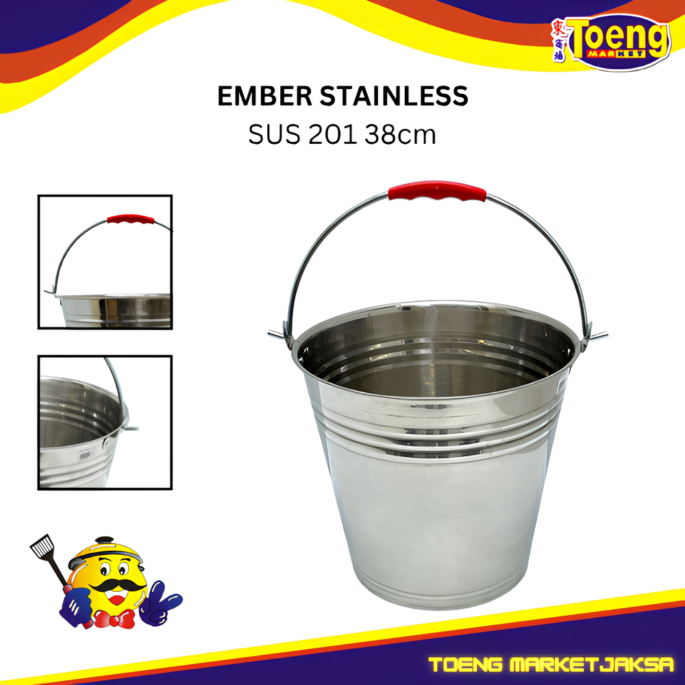 Ember Stainless Sus 201 - Timba Air Stainless 201 38cm ZC