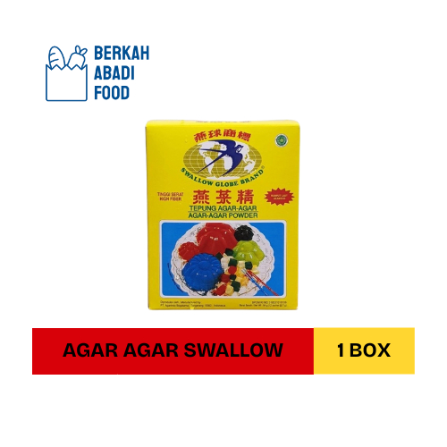 

Agar Agar Swallow Globe Brand Tanpa Warna 1 Box / 12x7 gram
