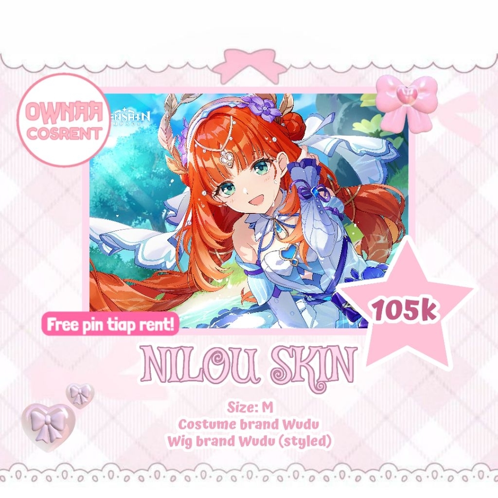 [ RENTAL ] Kostum Cosplay Nilou Skin Breeze of Sabaa size M Brand Wudu