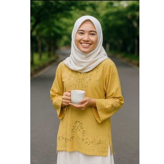Tunik Wanita / Baju Muslim Kuning