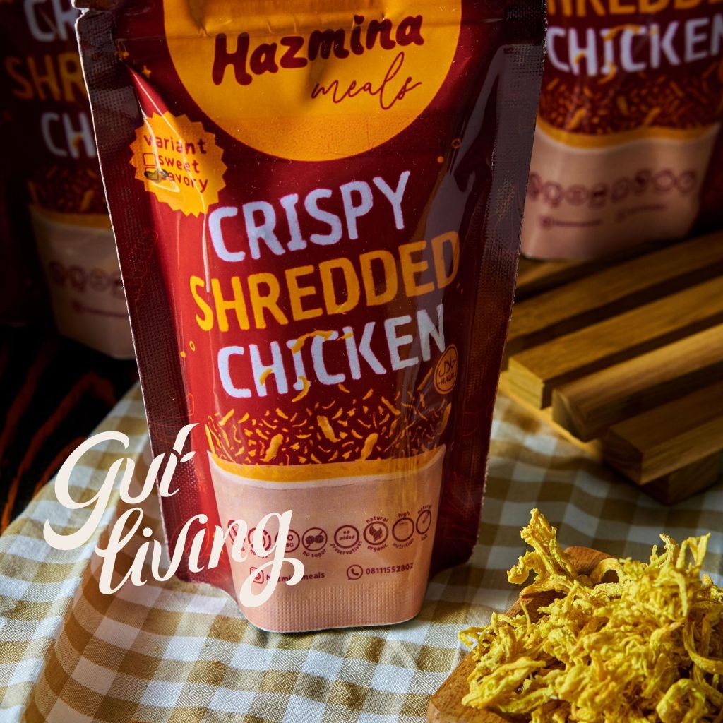 

Crispy Shredded Chicken Lauk Cemilan Snack Kering Ayam Suwir Kriuk Gluten Free Hazmina Meals