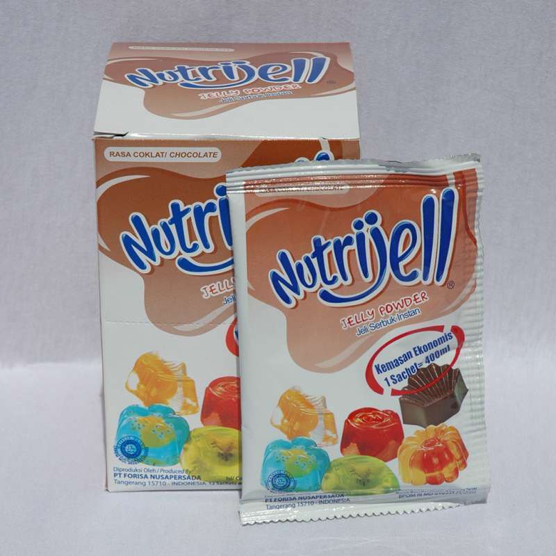 

NUTRIJELL JELLY POWDER COKLAT BOX ISI 12 PCS X 20 GRAM.