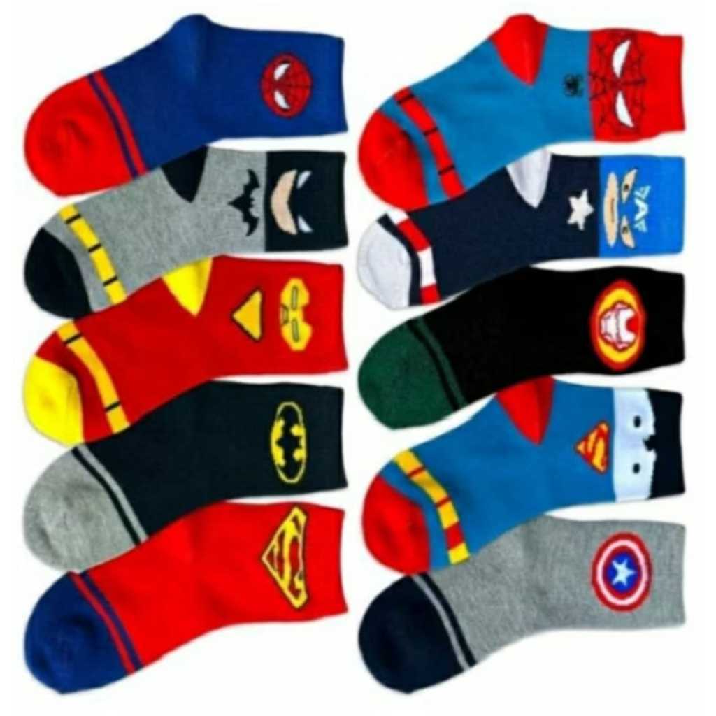 Kaos Kaki Anak Laki-LakiKarakter Superhero/ Kaki Kaki Anak TK