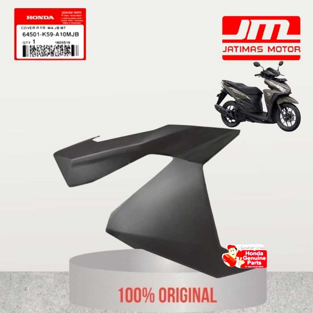 64501-K59-A10MJB 64601-K59-A10MJB Cover sayap depan vario 125 150 LED coklat doff