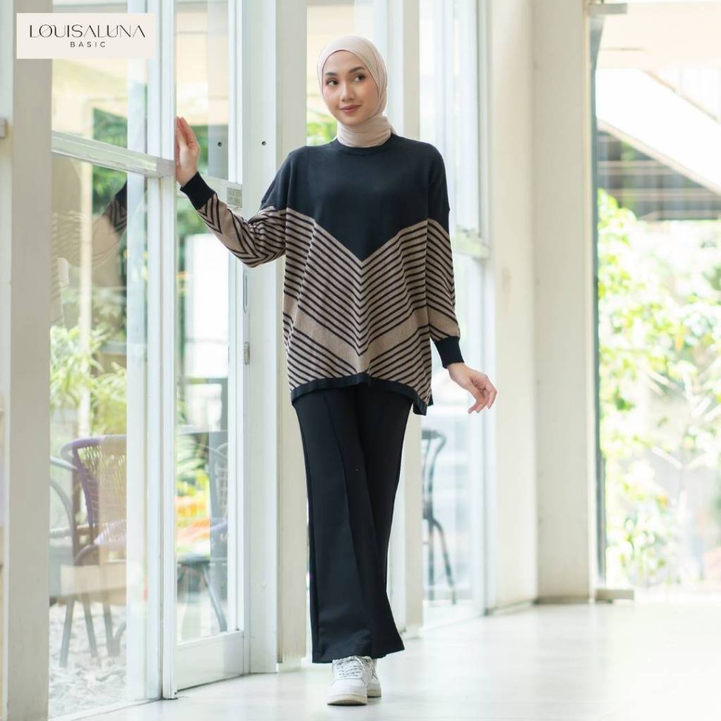Atasan Rajut Wanita - Vaia Knit Top Premium - All Size - 3 Warna - Adem & Nyaman - LOUISALUNA BASIC