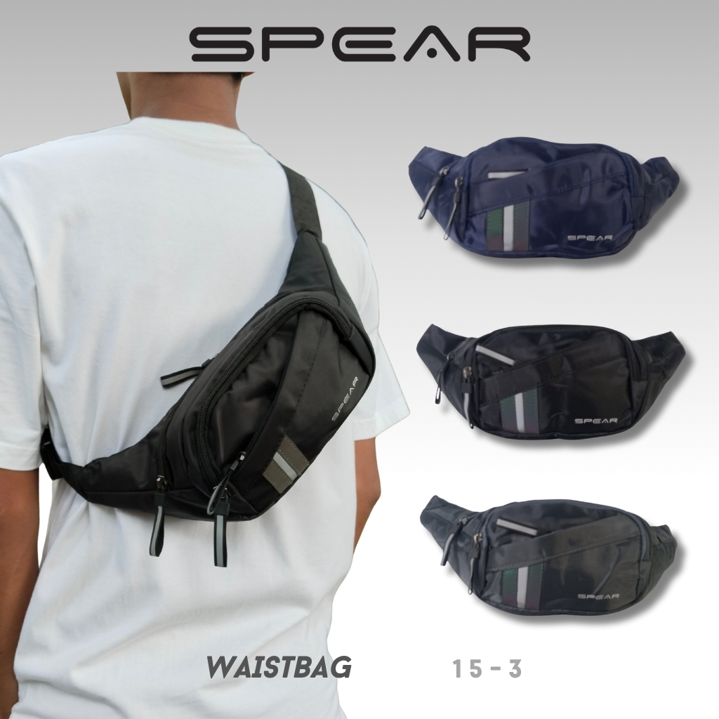 SPEAR Tas Waistbags Pinggang Import Waistbag Cowok Tas Selempang Wanita Slingbag Waterproof WB-15-3
