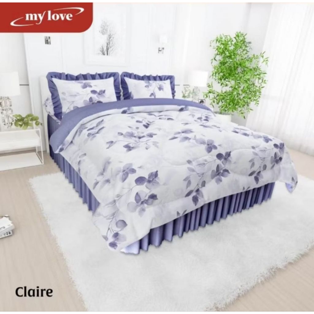 Bedcover My love King 180x200 tinggi 30cm rumbai
