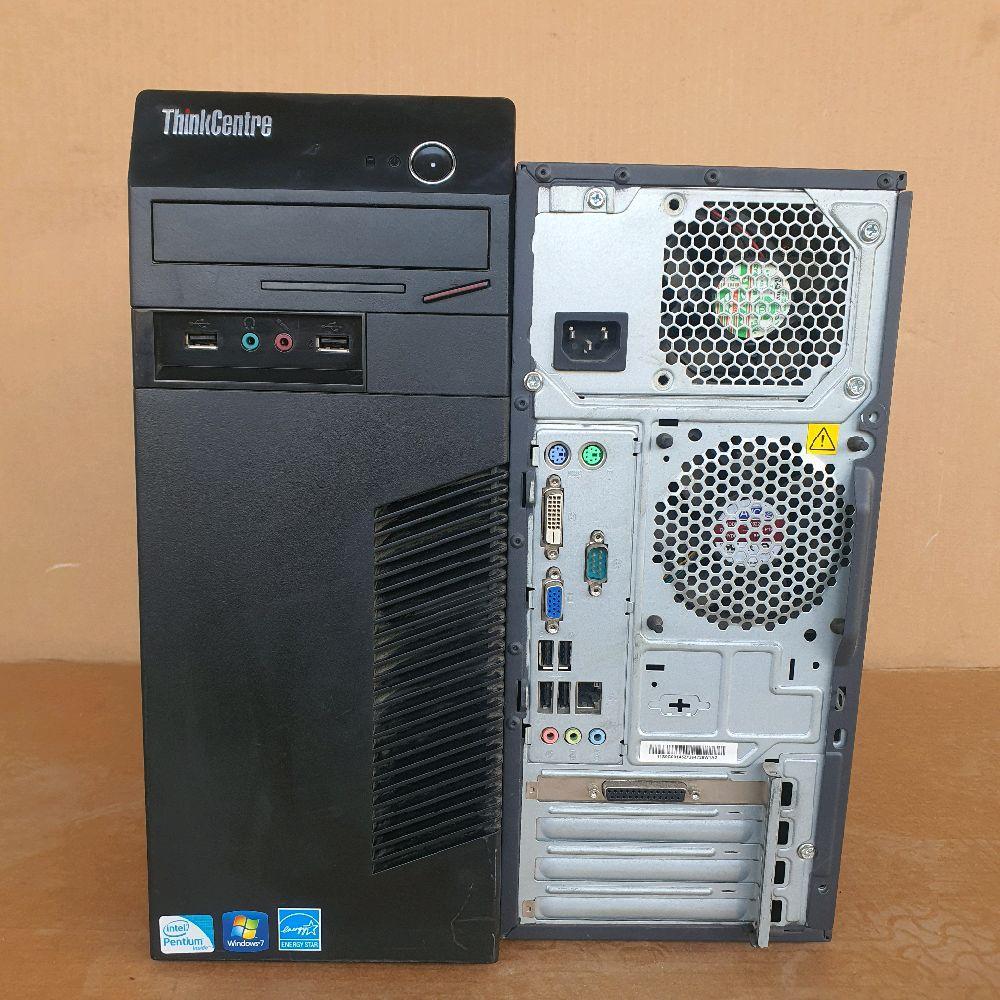 cpu/pc lenovo thinkcentre m70e tower bekas soket 775 prosesor dual core e5800 3.20ghz.ram 4gb hdd 50