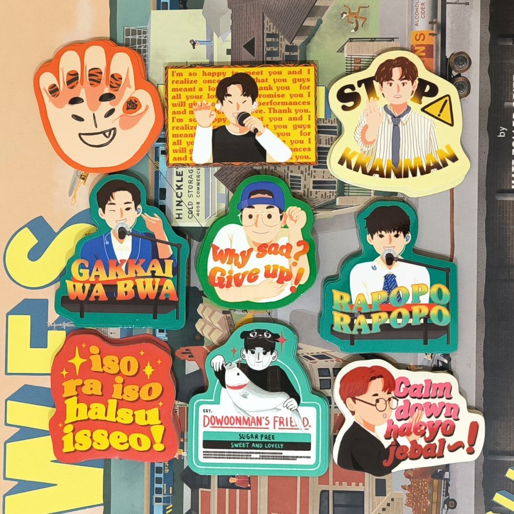 

ACUPPACUPS KPOP Motivational Sticker Die Cut / Stiker Satuan Quotes Laminasi Glossy