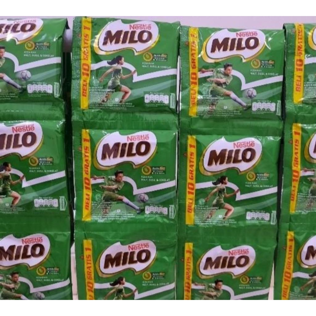 

[GRATIS ONGKIR] MILO SACHET 22GR 1 RCNG ISI@10 PCS - MILO SUSU BUBUK BERGIZI
