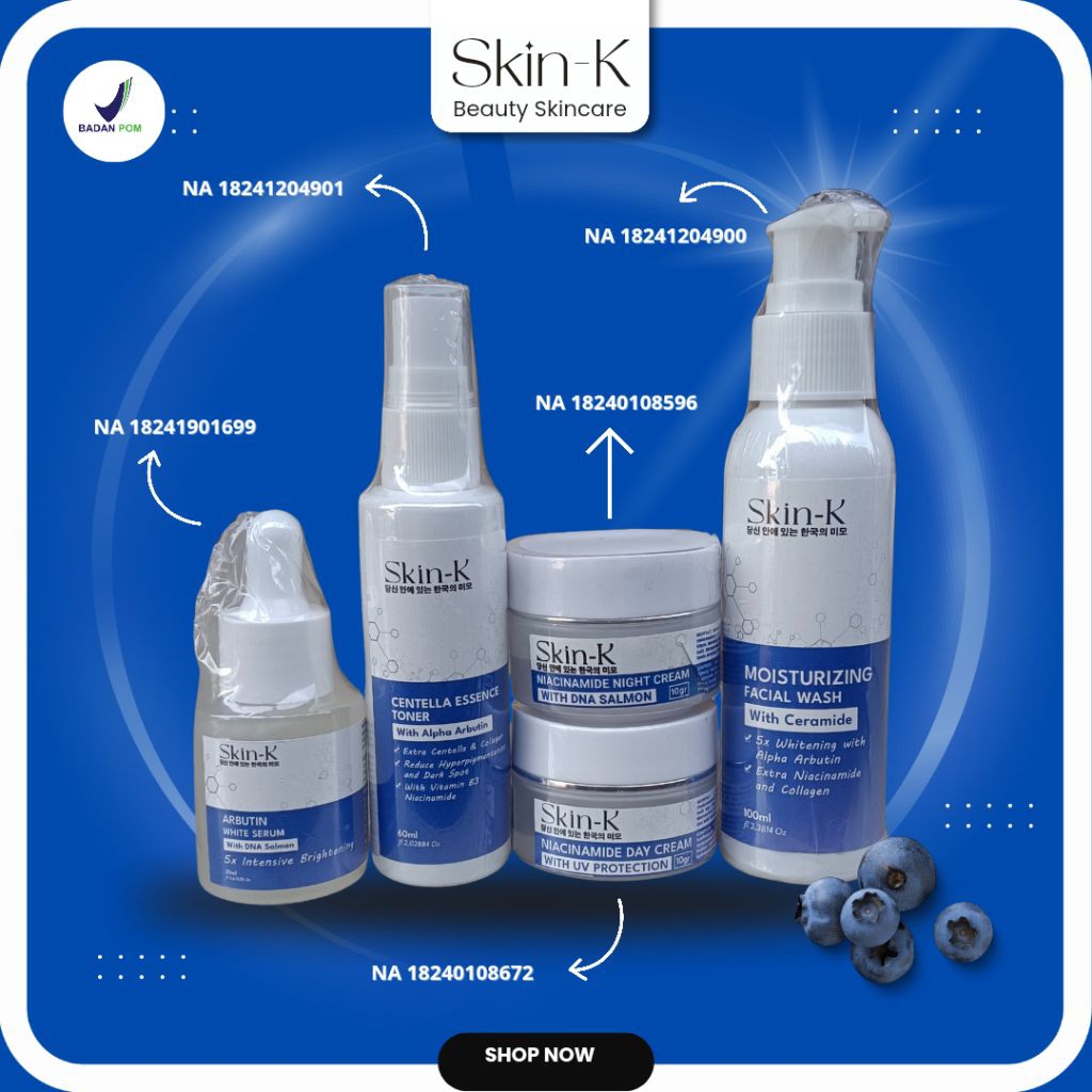 1 Set Lengkap Cream Skin-K Bpom// 2x Lebih Cepat Atasi Wajah Berflek & Susah Putih