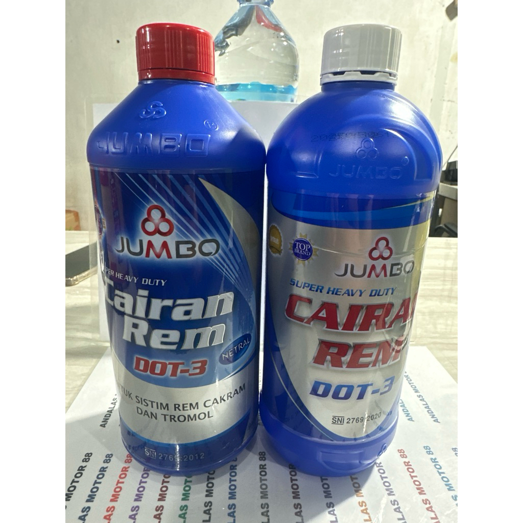 MINYAK REM JUMBO BRAKE FLUID DOT 3 MERAH PUTIH 1000ML 1L