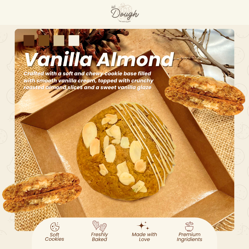 

Vanilla Almond Cookies – Big Size (60gr) Soft Baked Premium Cookies by Hildoughbakes