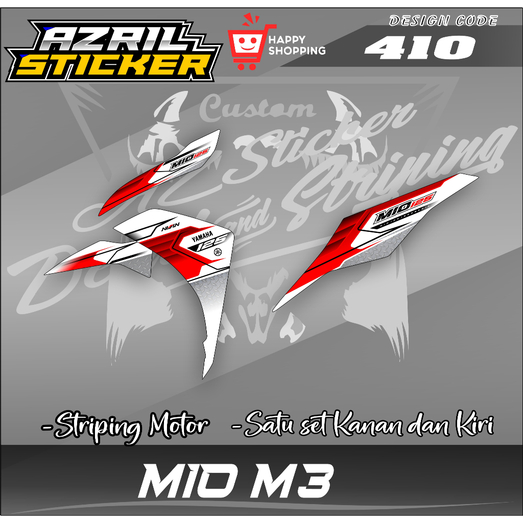 Striping Yamaha Mio M3 Variasi (4) Original Mio i 125 125i Racing 2015 2016 2017 2018 2019 2020 2021