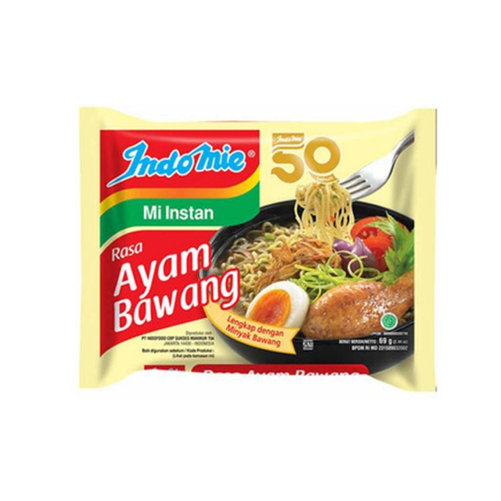 

Indomie Mie Instan Rasa Ayam Bawang 69 g