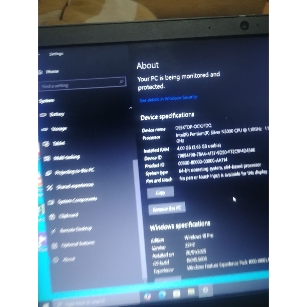 laptop lenovo ideapad 3 15IGL05