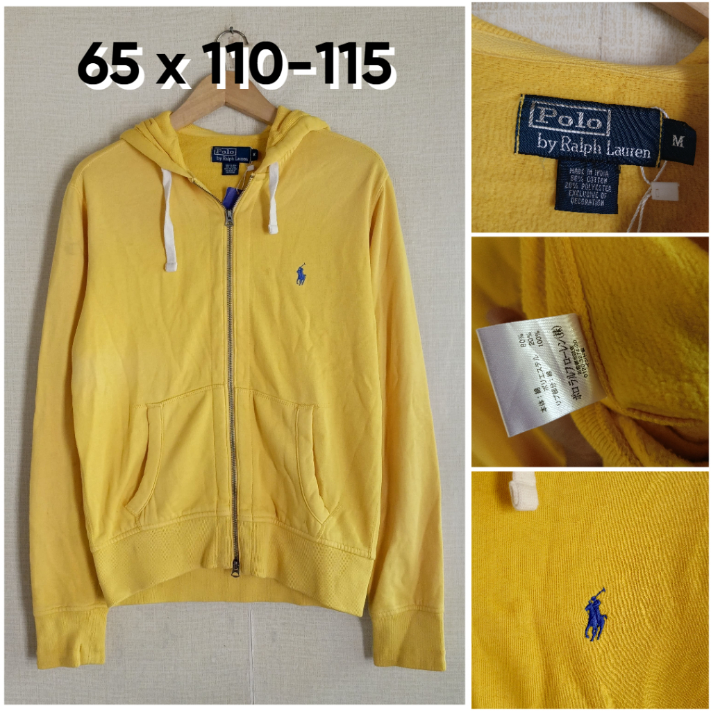 Hoodie Zipper  Kuning Size M Pria Wanita Atasan Sweater Outer ZX882