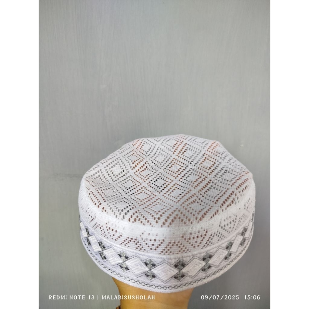 TERBARU Kopiah Hajir Marawis, Kopiah Jaring Lulu , Kopiah Surut 3Jari/5cm