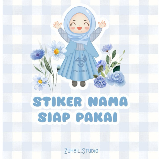 

STIKER NAMA NON CUSTOM | Stiker bahan HVS | siap pakai | 1 pack isi 14pcs