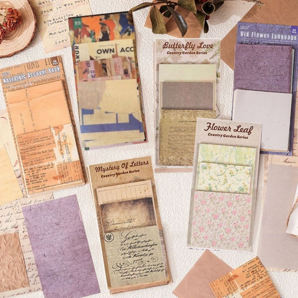 

60 pcs deco paper Country Garden jurnal diy art