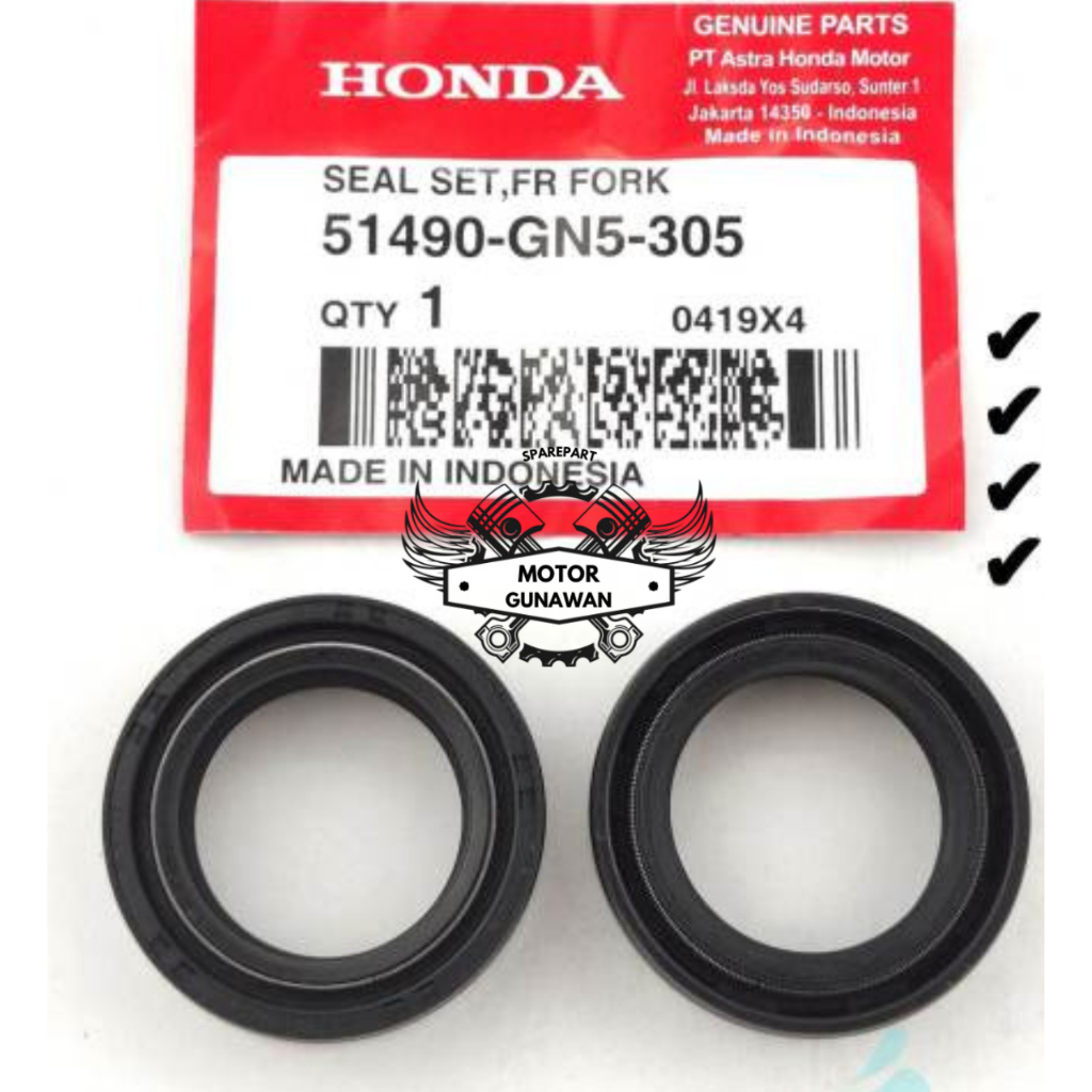 51490-GN5-305 ORIGINAL Seal Shock Depan GN5 Honda Matic Bebek