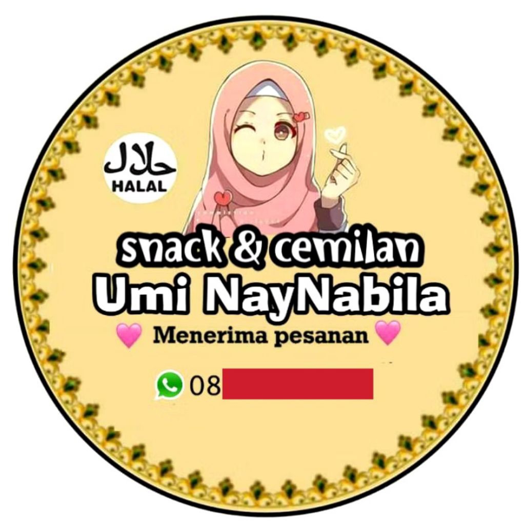 

Stiker snack & cemilan