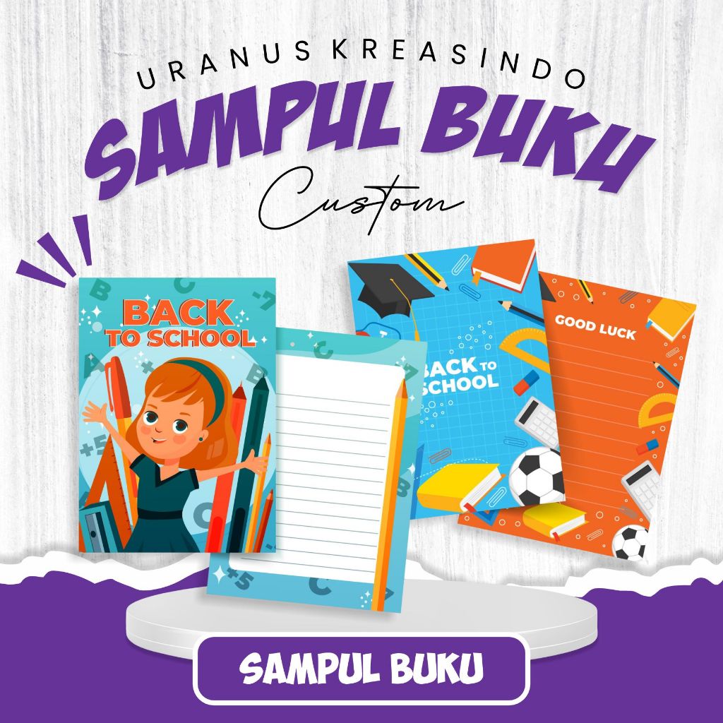

[6 PCS] SAMPUL BUKU SEKOLAH (Custom Desain, Foto, Nama, Kelas & No. Absen)