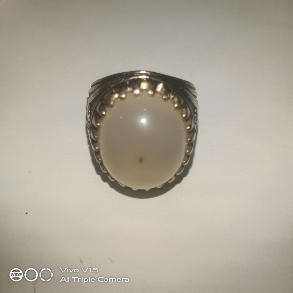 Cincin Batu Akik Cimpago Biru Saga Kuning Tunggal
