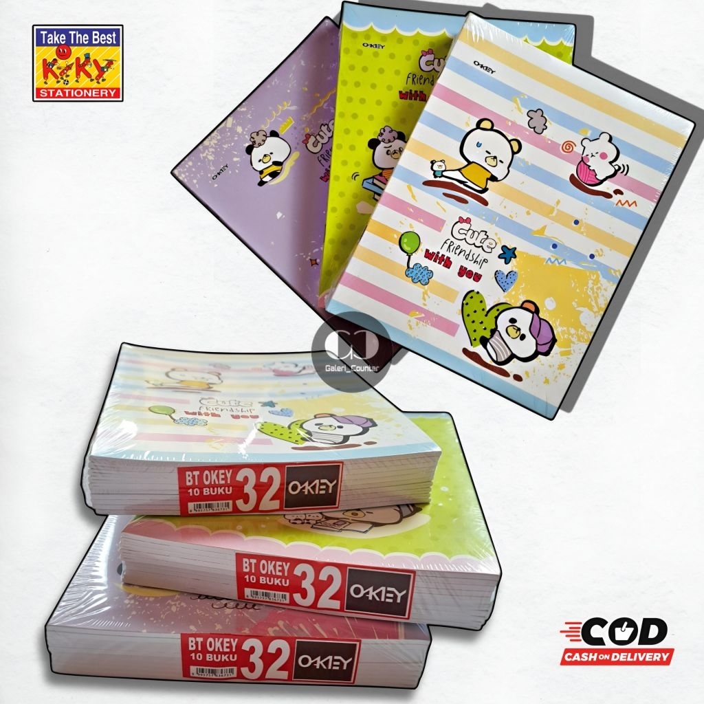 

( 10 PACK ) BUKU TULIS OKEY KIKY 32 LEMBAR BUKU TULIS PREMIUM