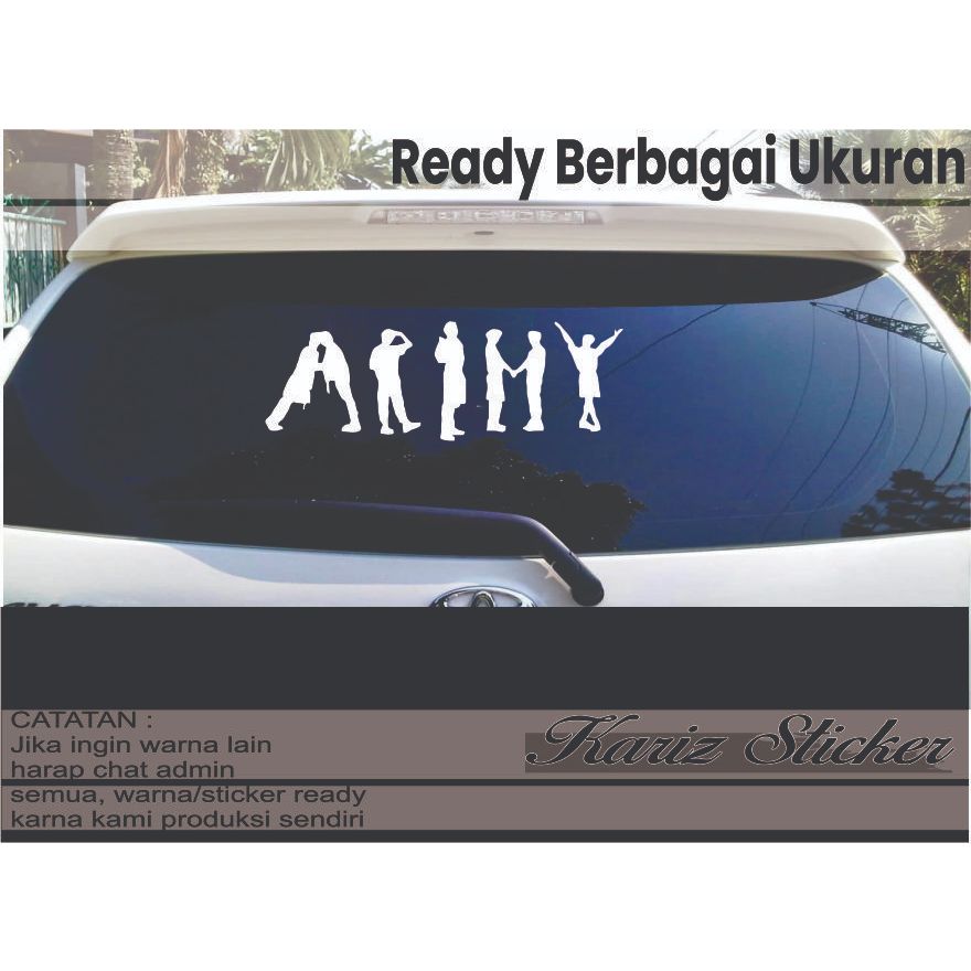 Cutting Stiker Siluet BTS Butter Sticker Kaca Mobil Stiker Body Mobil / Laptop sticker BTS ARMY