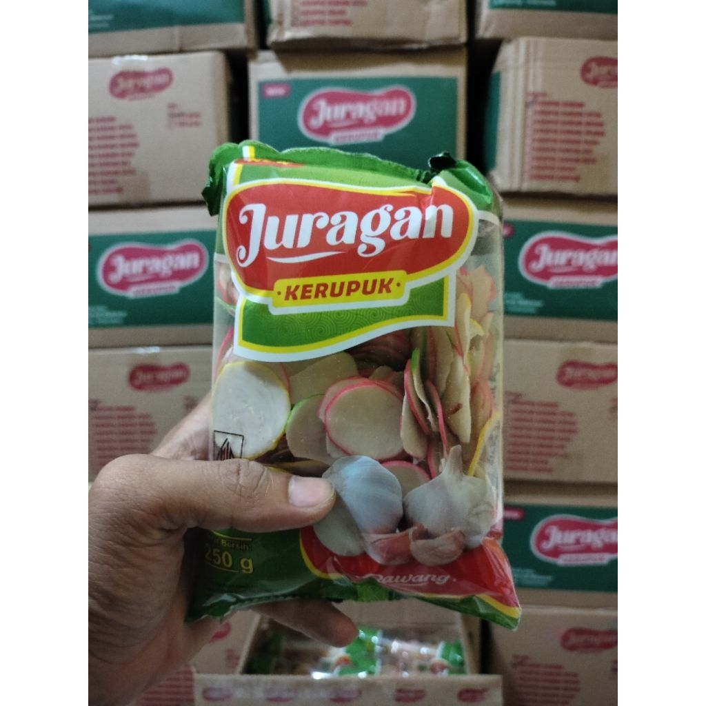 

Kerupuk Bawang Merk Juragan 250gr