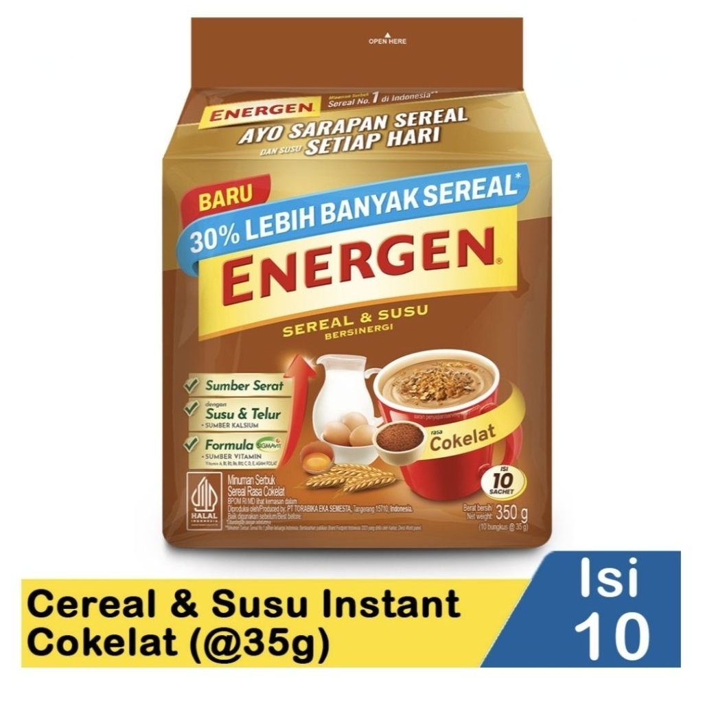 

Energen Sereal dan Susu Cokelat 10×35g