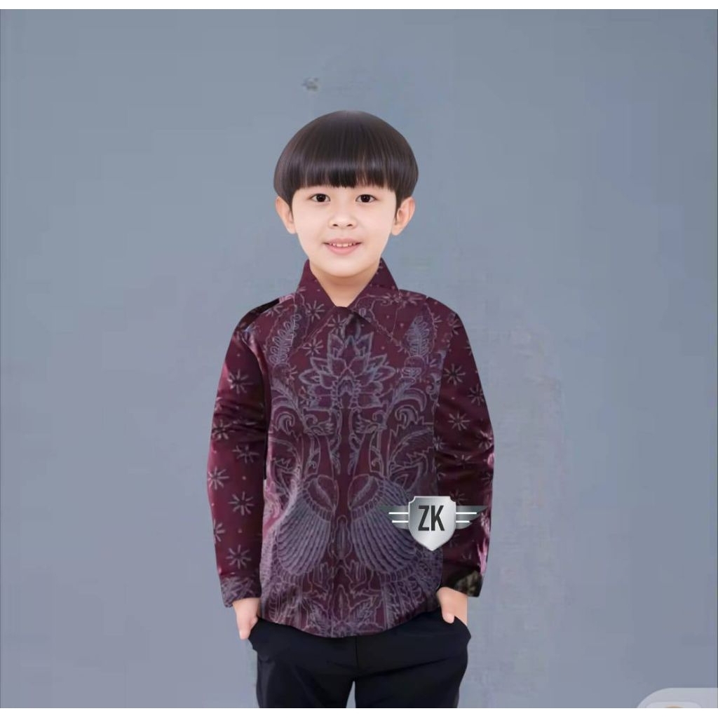 KEMEJA ANAK BATIK COWOK/BATIK AZMIL batik kekinian