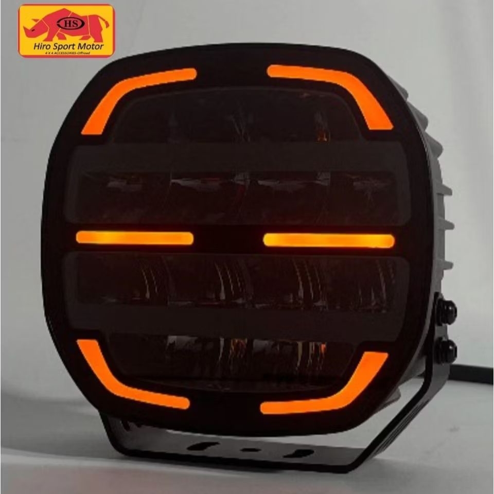 Lampu Sorot LED 7 Inch dengan DRL untuk Offroad 4x4