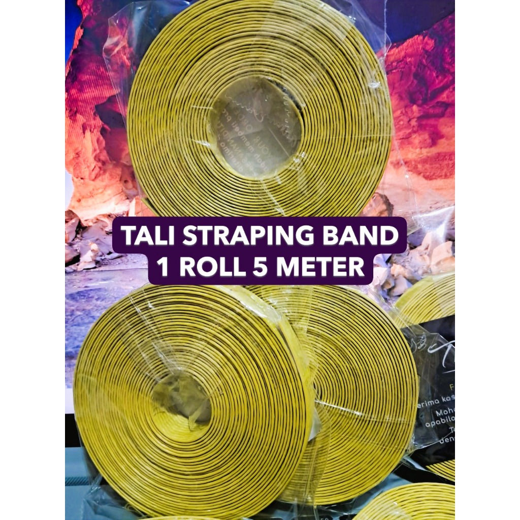 

[ATMS] JUAL Tali Strapping Band - Tali Packing Barang - Tali Klem 1 ROLL 5 METER