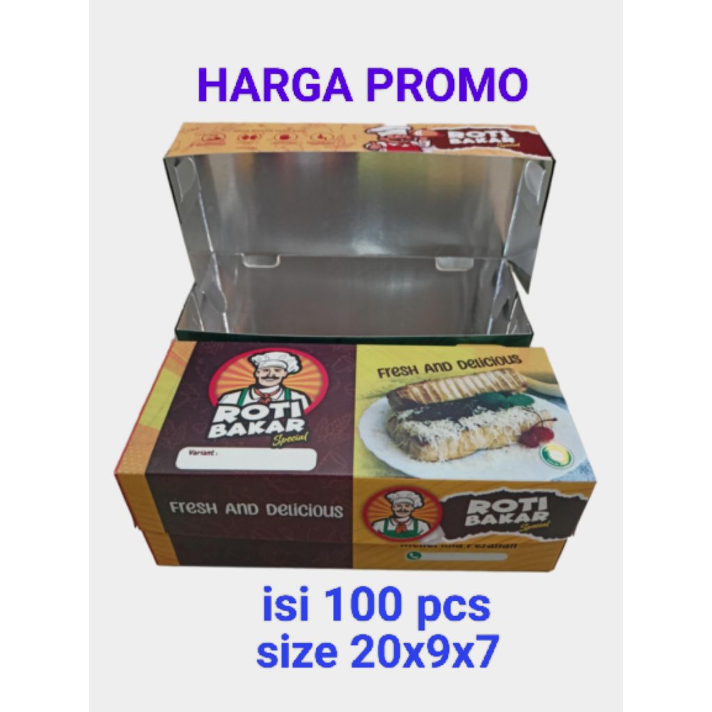 

Box Roti Bakar / kotak roti bakar / dus Roti Bakar / kemasan roti bakar