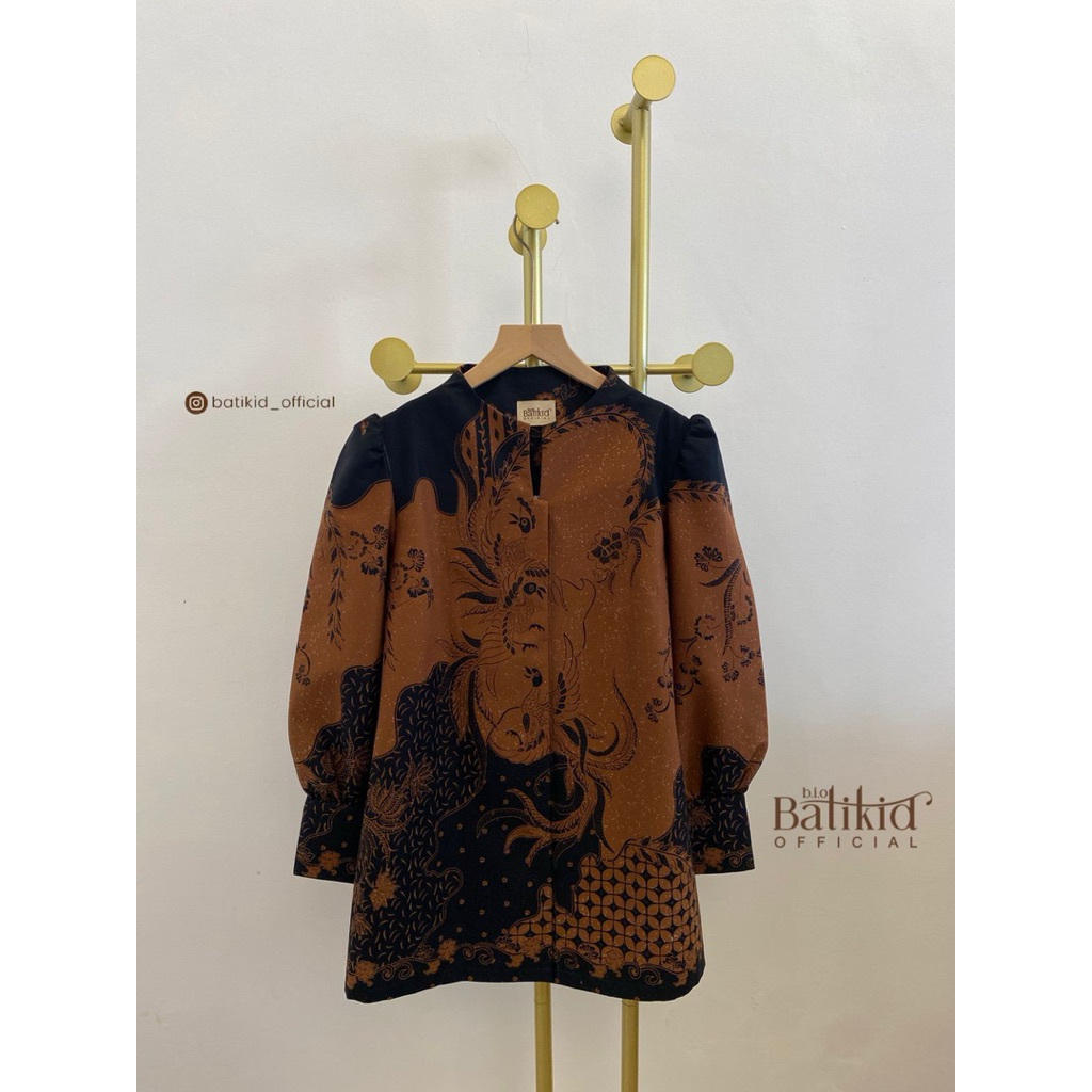 BATIKID OFFICIAL - blouse batik wanita / batik sogan / batik sogan solo / top batik cantik