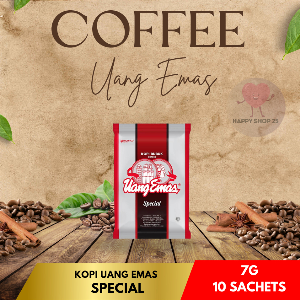 

Uang Emas Kopi Special (10 sachets x 7g) kopi hitam kopi bubuk 7gram