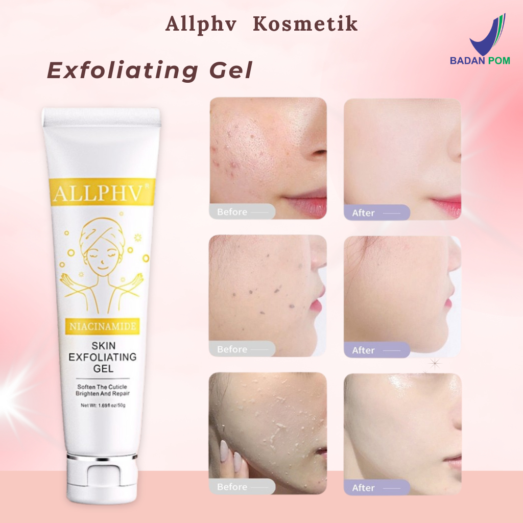 [BPOM] ALLPHV Exfoliating Wajah Glowing Pemutih Wajah Exfoliating Gel Angkat Sel Kulit Mati